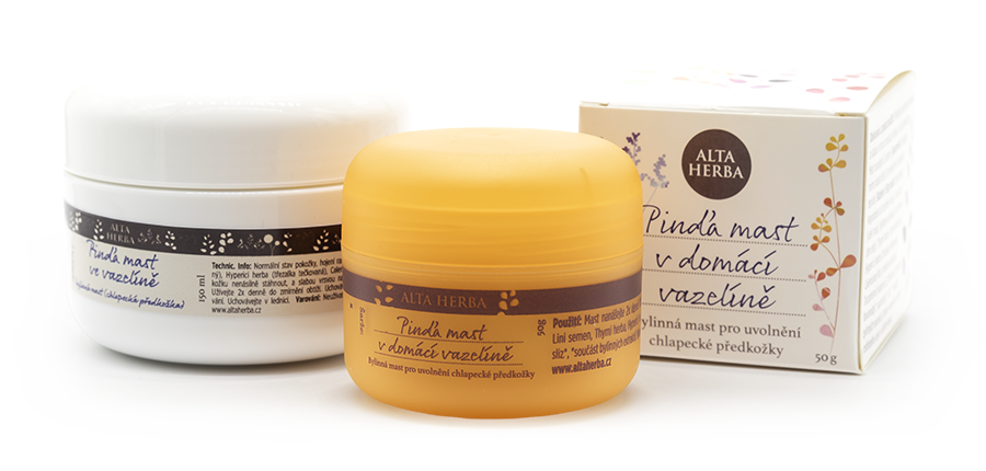 Pinďa mast pro šetrné uvolnění předkožky